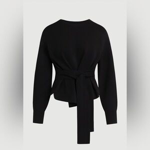 Modern Citizen Nara Tie-Front Knit Sweater Black ~ S